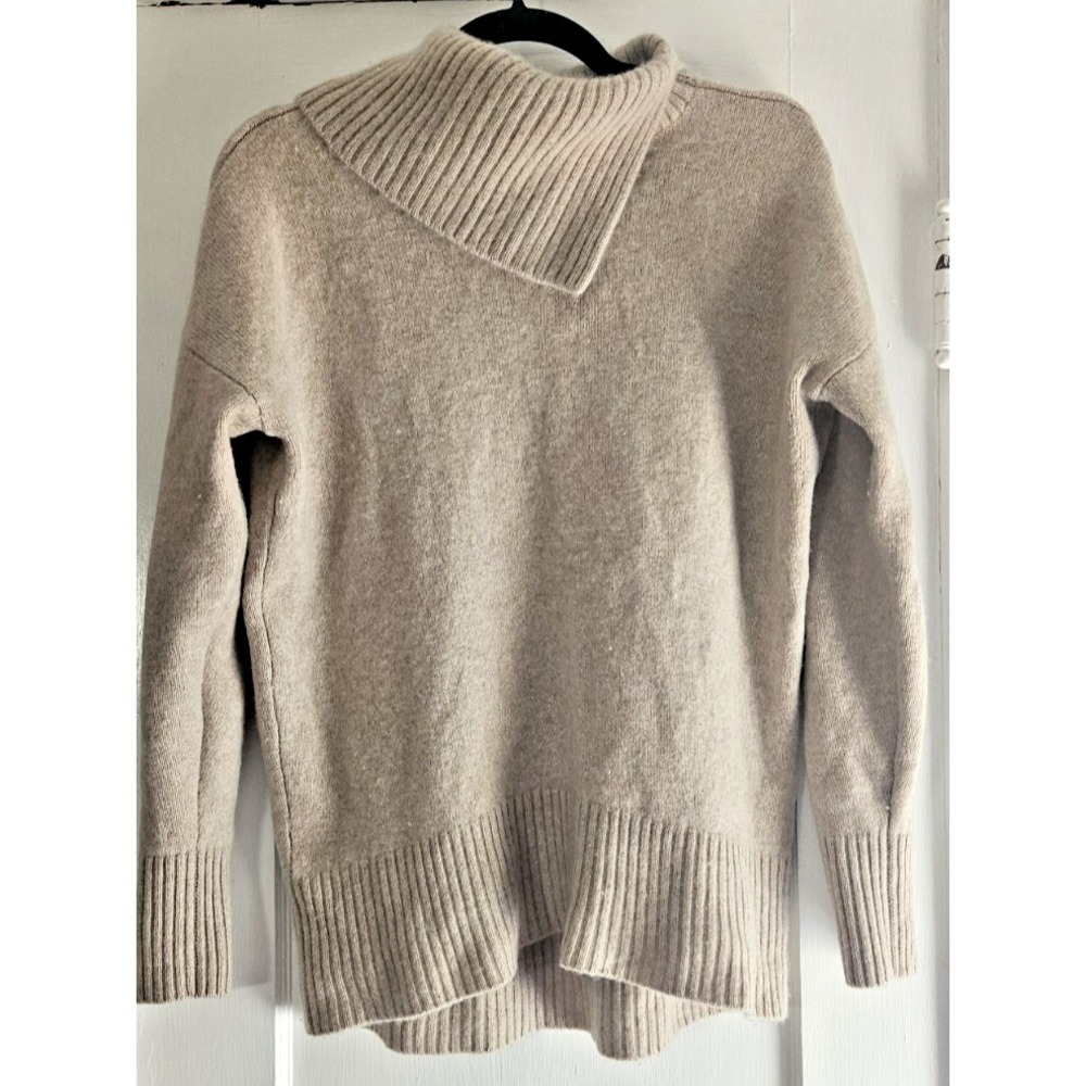 NODSTROM SIGNATURE women's M 100% cashmere sweater folded cowl neck